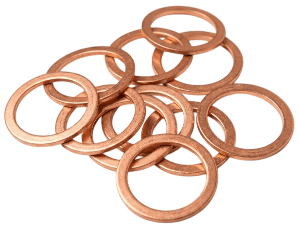Кольцо медное для труб М2 6х10х1 мм DIN 7603 фото