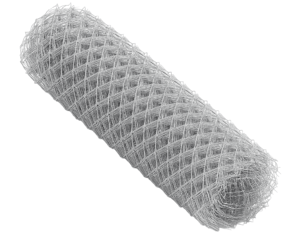 Сетка стальная рабица плетеная с ромбическими ячейками оцинкованная в рулоне для штукатурки Ст3 1,6х20х20 мм ГОСТ 5336-80 фото